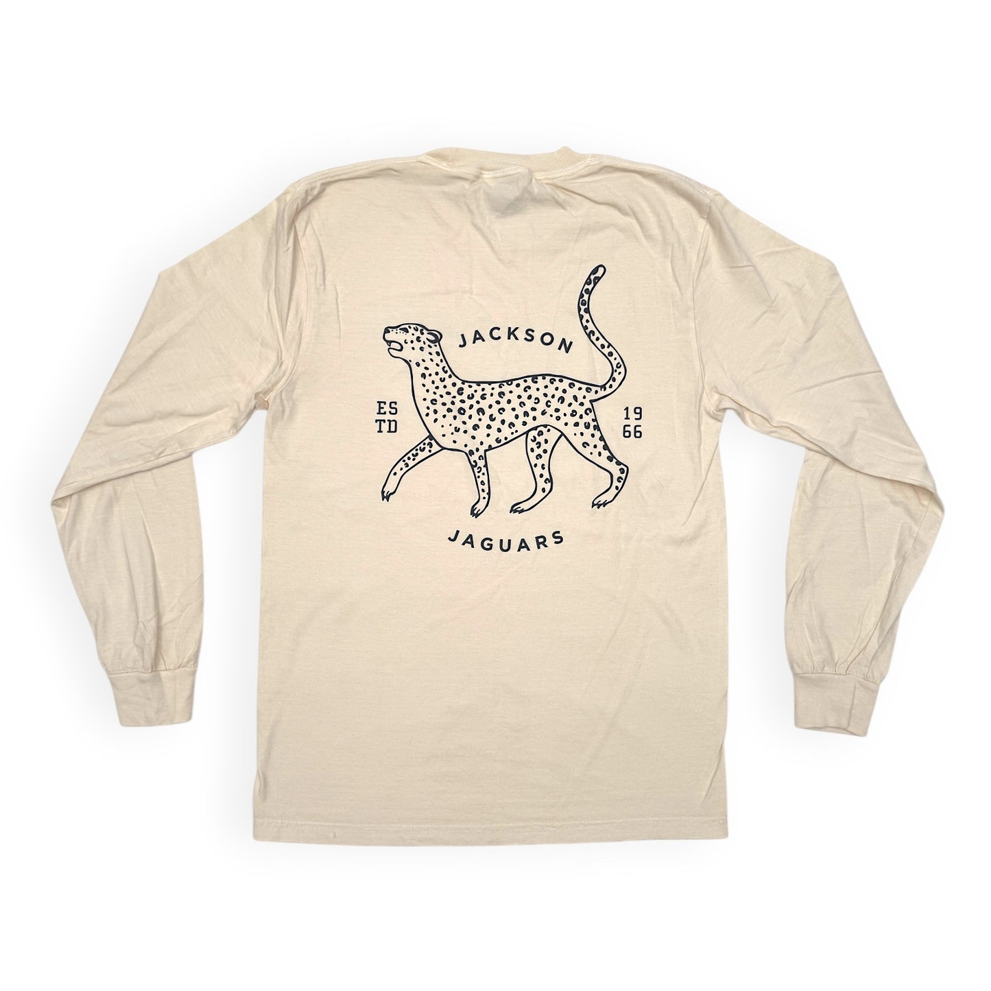 Ivory 'Retro Jaguar' Adult Long Sleeve