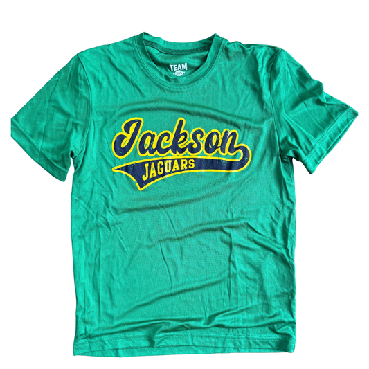 "Vintage" Jackson Shirt in Green Vintage Script