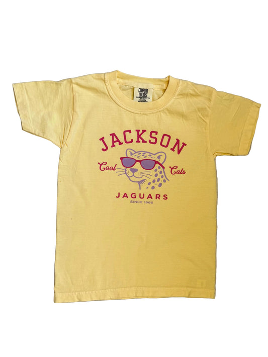 Yellow "Cool Cats" Jaguar Tee