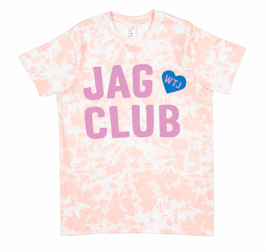 Pink "Jag Club" Tie-Dye Tee