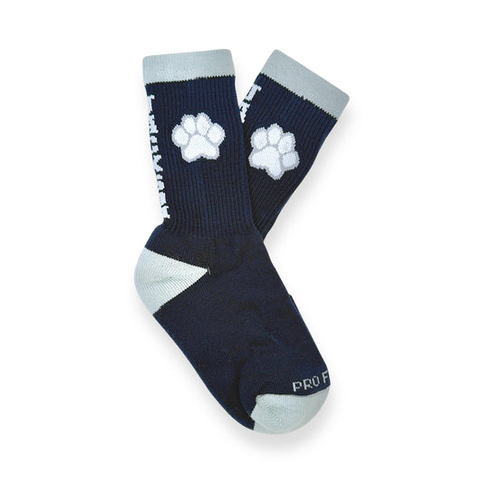 Blue Pawprint Blue Socks