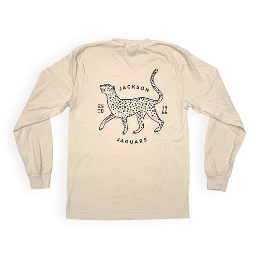 Ivory 'Retro Jaguar' Adult Long Sleeve